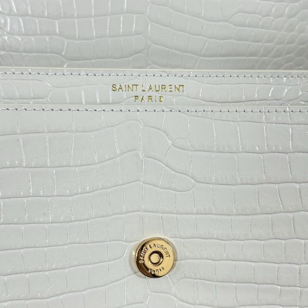 Saint Laurent YSL Sunset Medium in Crocodile-Embossed Top Quality