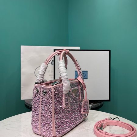 Prada Galleria Anti Crystal Handbag Pink - Image 3