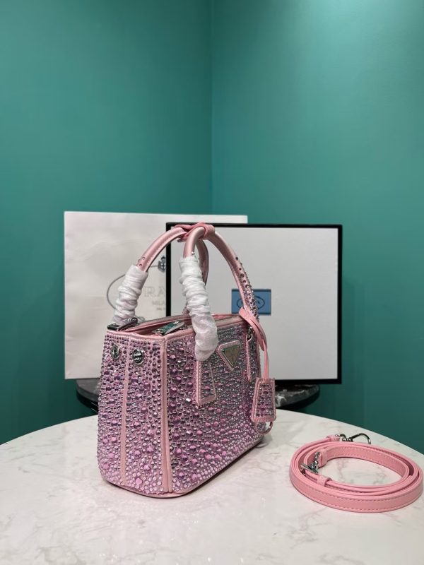 Prada Galleria Anti Crystal Handbag Pink