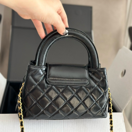 Chanel Kelly Mini Shopping Bag Black - Image 4