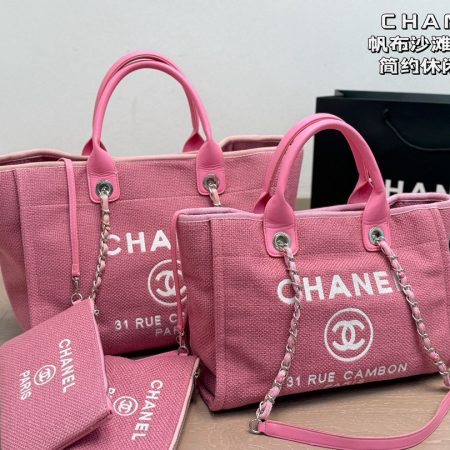 Chanel Canvas Beach Bag - Image 3