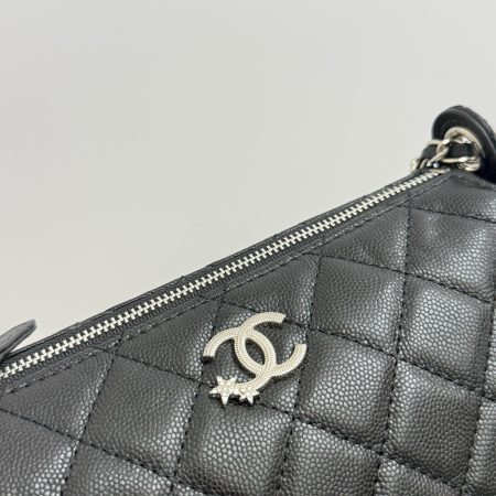 Chanel Caviar Qulited Purse with Chain - Image 6