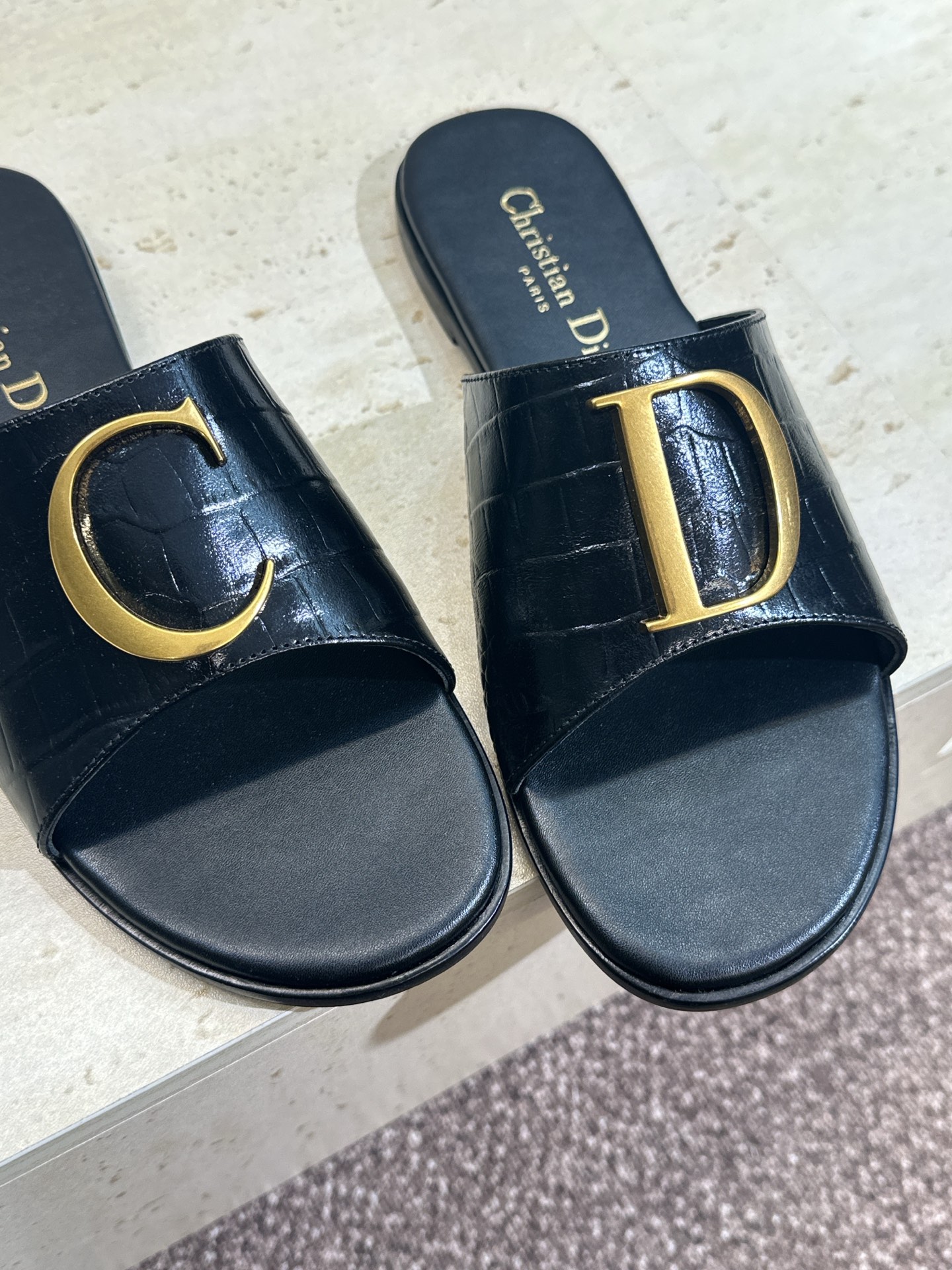 Dior CD Logo Slides Sandals - Image 11