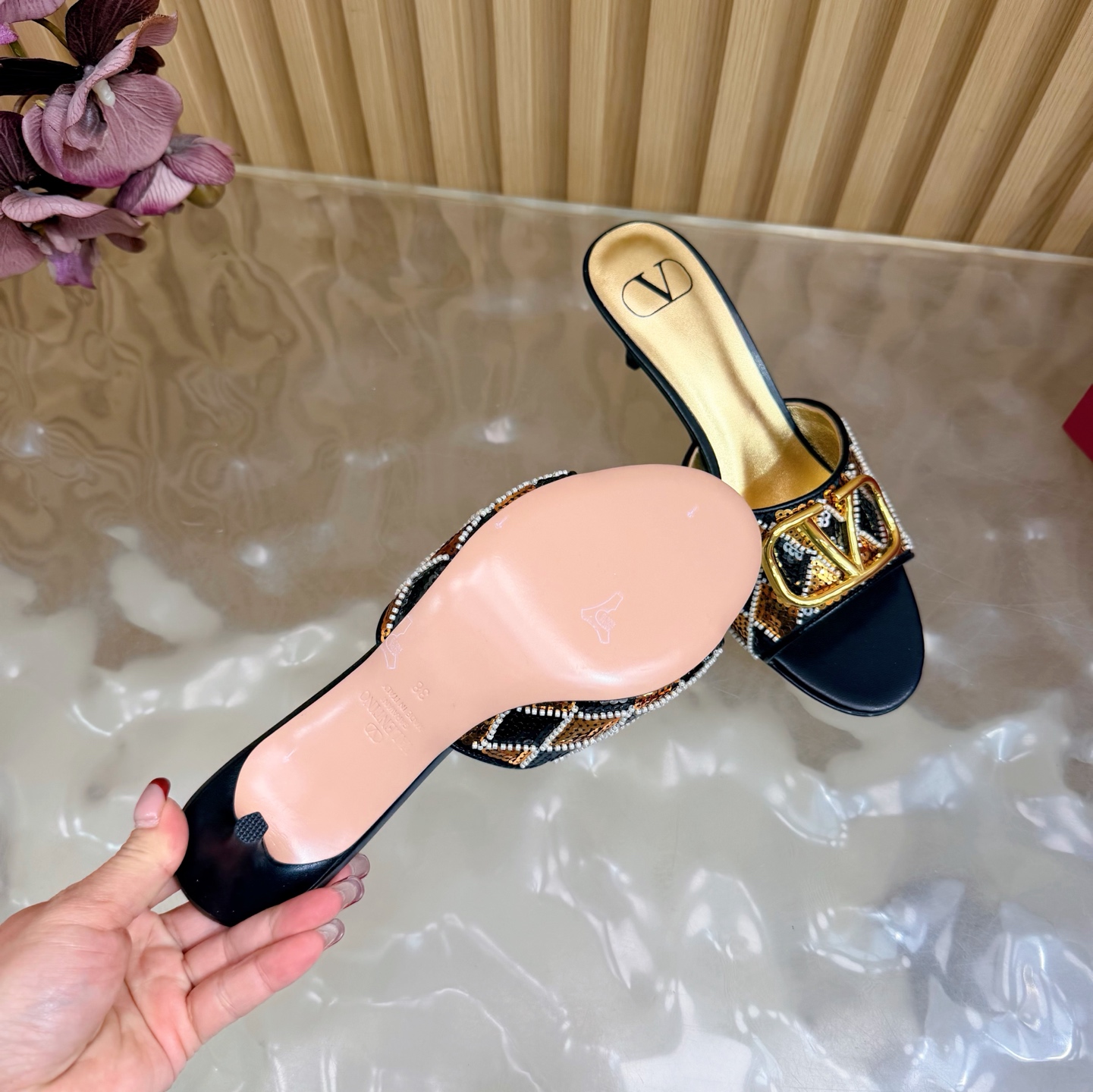 Valentino Women VLogo Slide Pumps - Image 11
