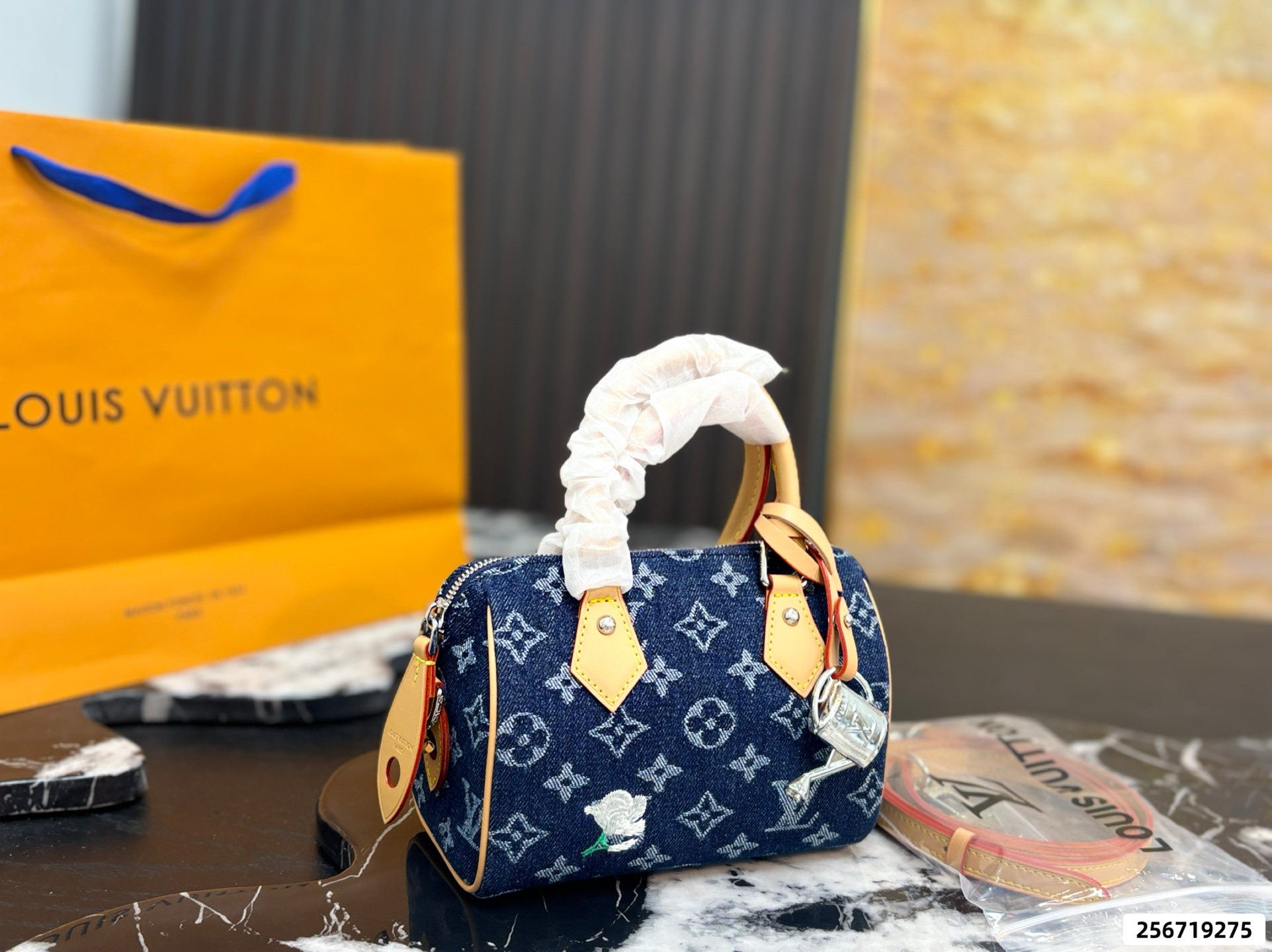 LV Denim Pillow Bag - Image 1
