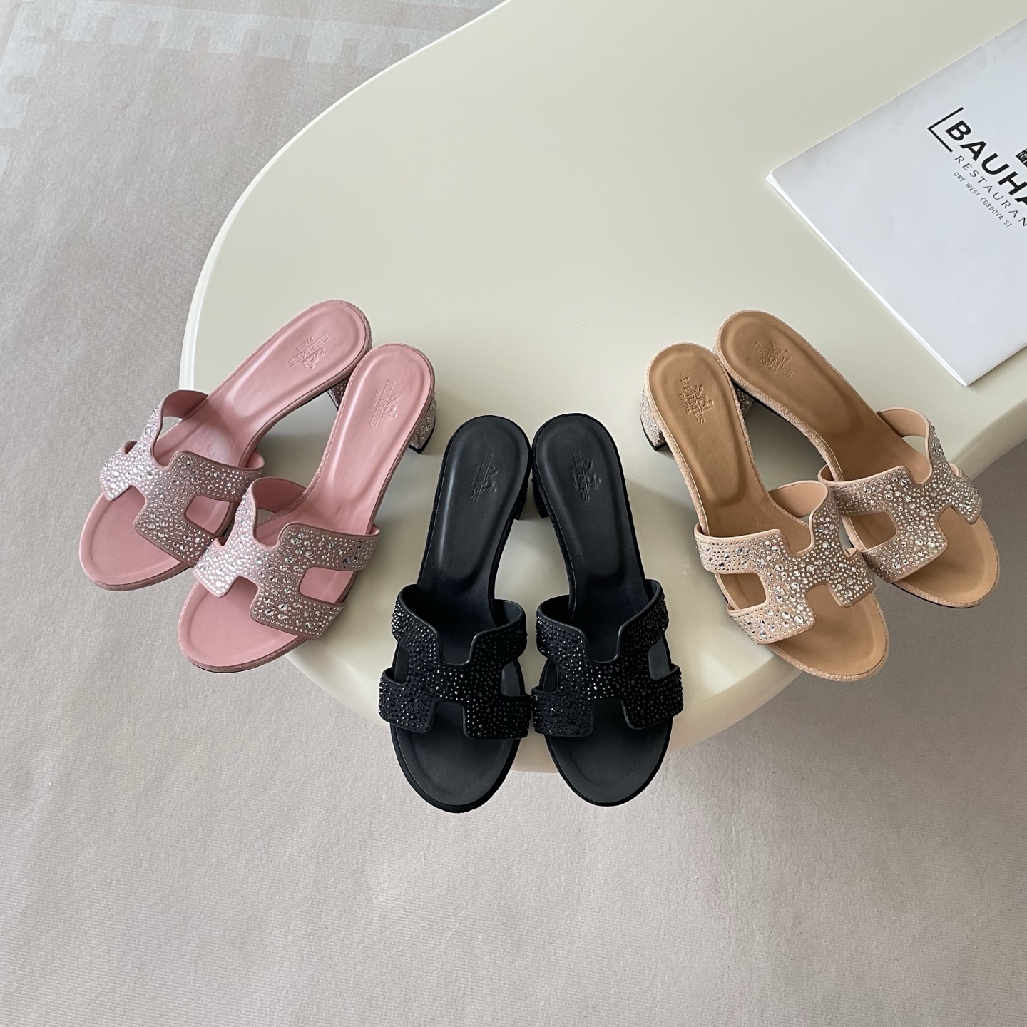 Hermès Rhinestone High-Heel Sandals - Image 2