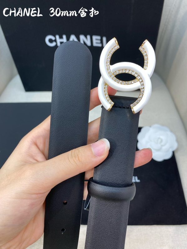 Chanel Belt With Double C Buckle Black Women Belt 30MM