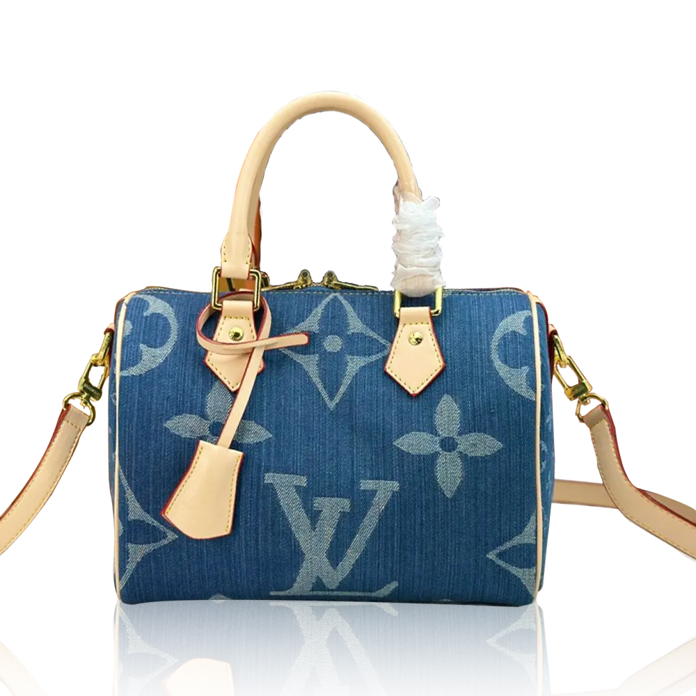 Louis Vuitton Speedy Bandoulière 25 Denim Handbag Crossbody Bag - Image 1
