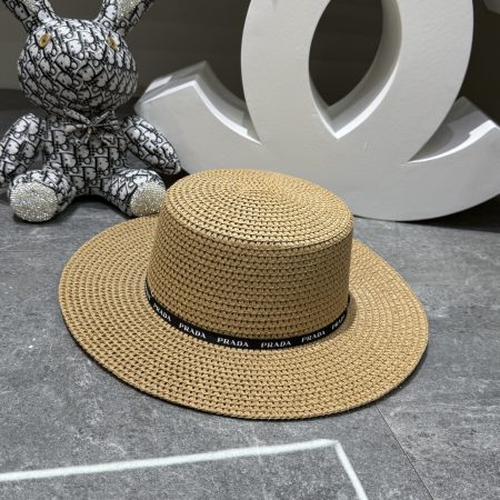 Prada Flat-Brimmed Straw Hat - Image 2