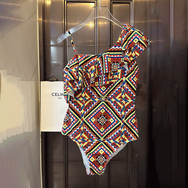 Valentino  Check One-piece Swimsuit   Swimwear