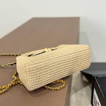 Chanel Braided Raffia Nano Kelly Flap Bag - Image 5