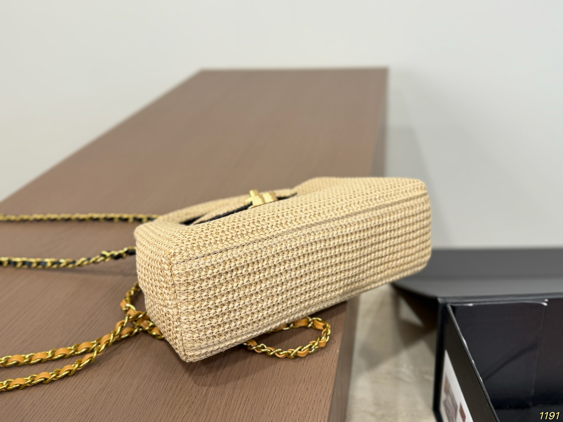 Chanel Braided Raffia Nano Kelly Flap Bag - Image 5