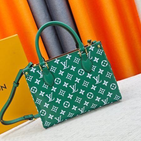 LV Green & White Monogram OnTheGo PM Bag - Image 3