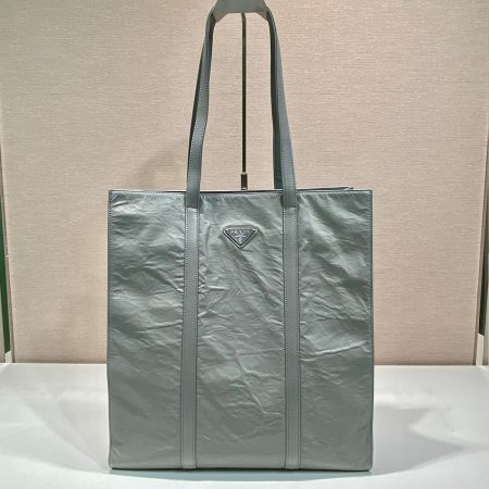 Prada Small Antique Nappa Leather Tote - Image 4