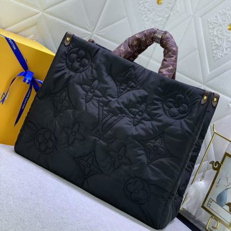 LV Econyl Monogram Pillow OnTheGo Tote Bag Mirror Version - Image 3