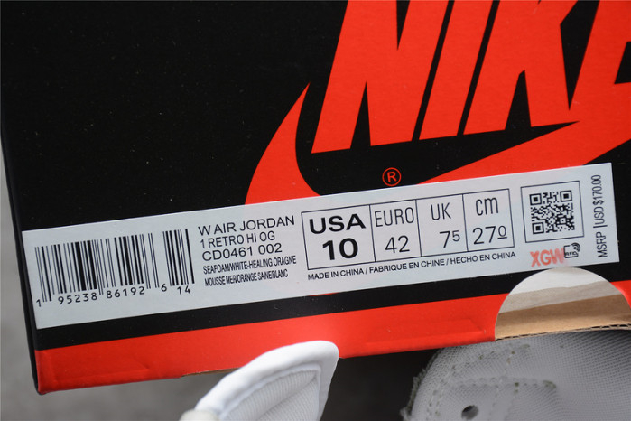 AIR JORDAN 1 HIGH OG ??SEAFOAM?? CD0461-002 - Image 11