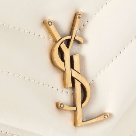 SAINT LAURENT YSL Loulou Small Quilted Leather Shoulder Bag white - Image 2