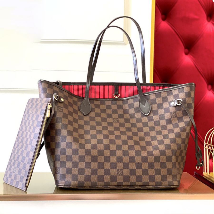 LV Neverfull Monogram Damier Totebag - Image 3