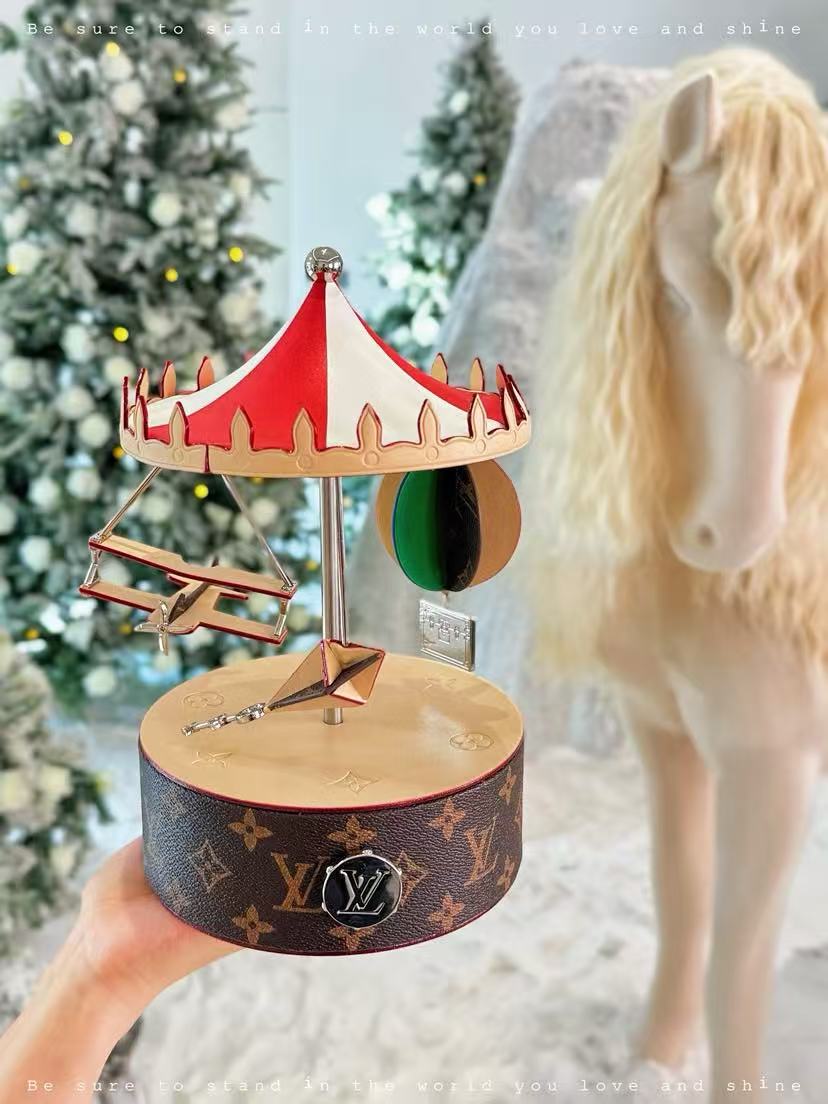 Christmas Gift: Louis Vuitton Airplane Rotating Music Box - Image 1