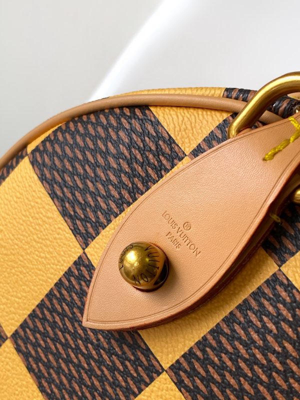 LV Damier Pop Speedy Bandoulière 25 Bag Jaune Mat