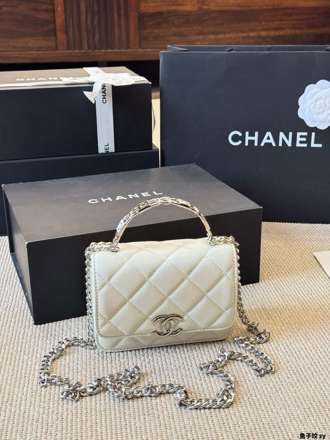 Chanel Mini Quilted Top Handle Flap Bag - Image 2
