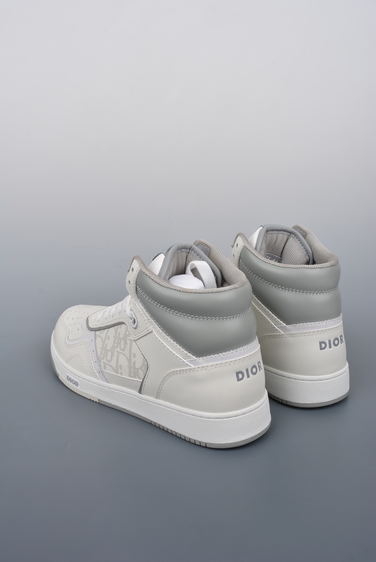 Dior B27 Sneakers High-Top White Gray (AAA High Quality Version) - Image 3