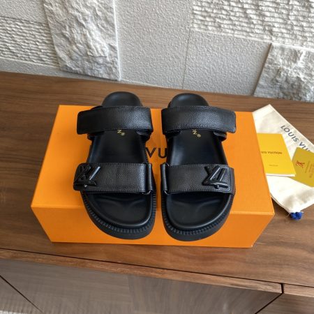 LV Sunset Flat Comfort Sandals in Monogram Canvas - Image 4