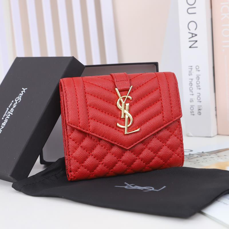 Saint Laurent YSL Grained Leather Wallet - Image 5