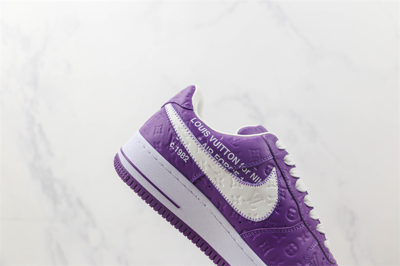 LV x Nike Air Force 1'07 LV8 Low "Purple/white/LV Monogram" - Image 3