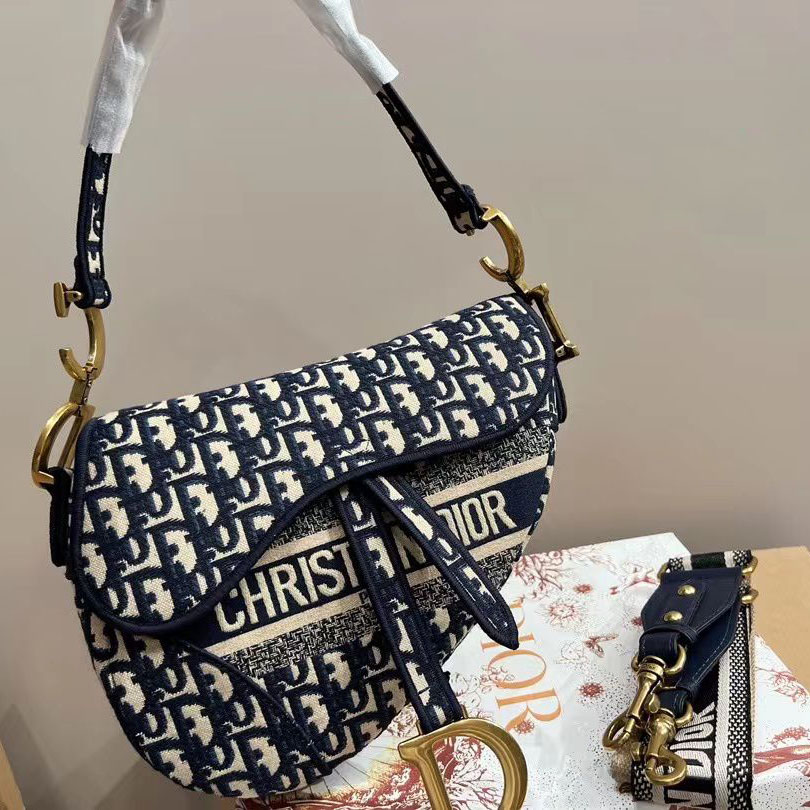 Dior Saddle Bag Oblique Embroidered - Image 3