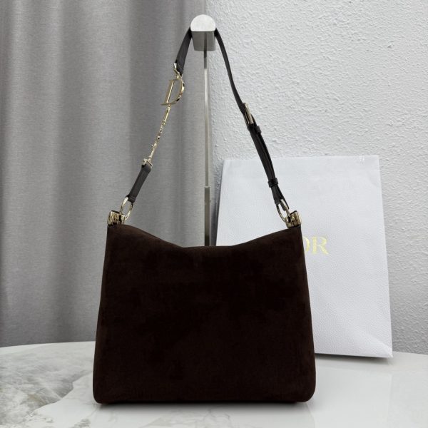 Dior Medium Diorly Bag Chocolate Suede