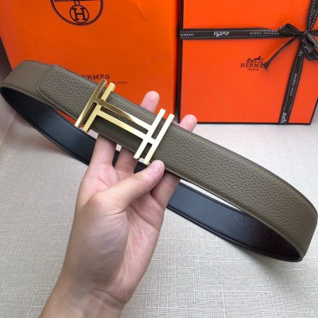 Hermes H Belt Buckle & Reversible Brown For Women, Women Belt 380MM - Image 5