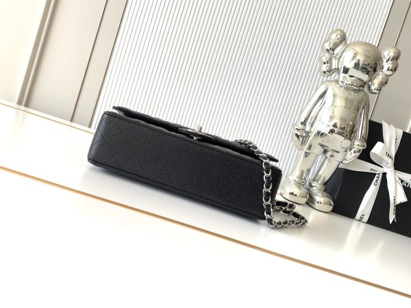 Chanel Black Calfskin Medium Classic Double Flap Shoulder Bag -Top Quality