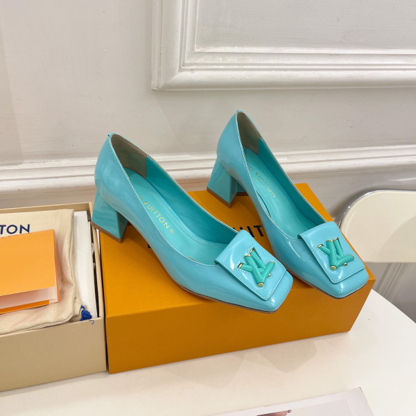 LV Trendy Casual Chunky Heels Slide Sandal