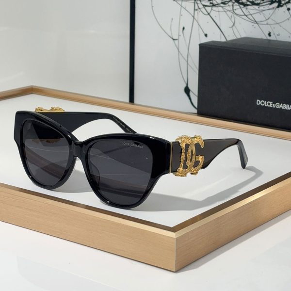 DOLCE & GABBAN DG Mirror leg Large Logo Sunglasses Top quality