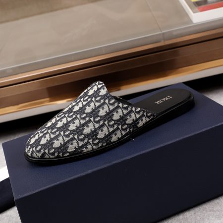 Dior Oblique B28 Embroidered Canvas Men Mules - Image 8