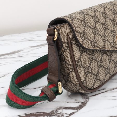 Gucci Ophidia Pochette in Beige and ebony Supreme - Image 6