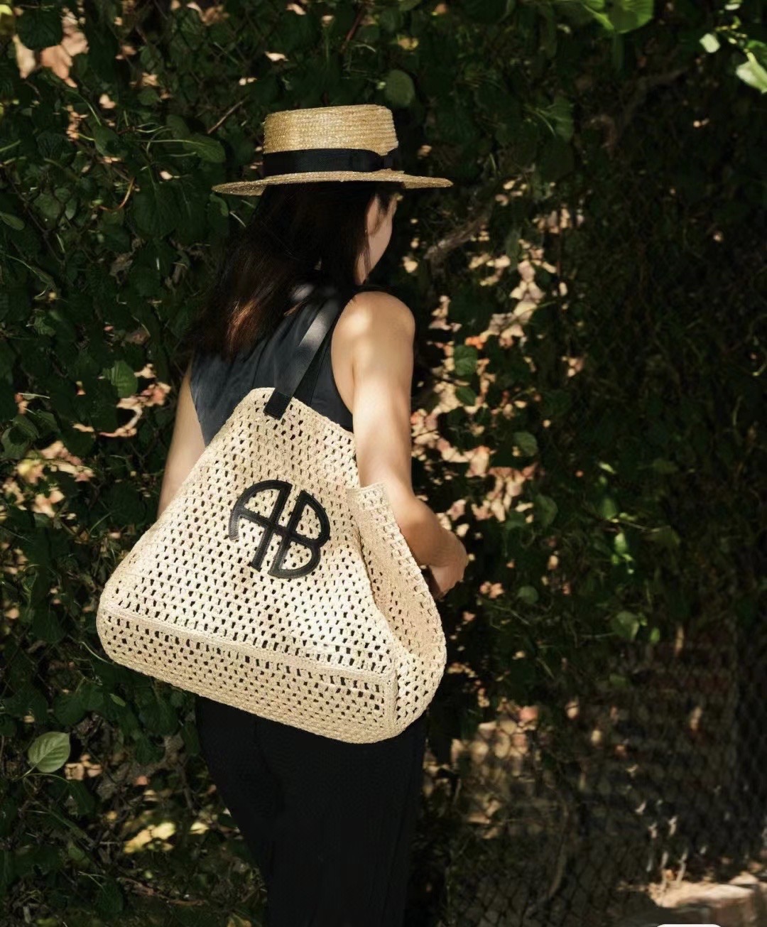 Anine Bing Straw Tote Bag - Image 2
