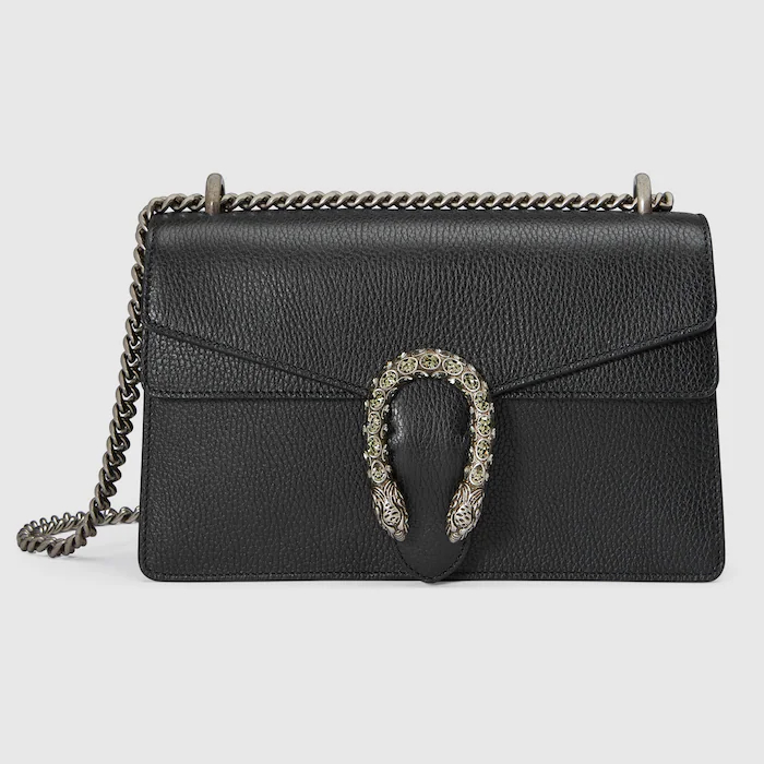 Gucci DIONYSUS GG Black Leather Small Shoulder Bag - Image 1
