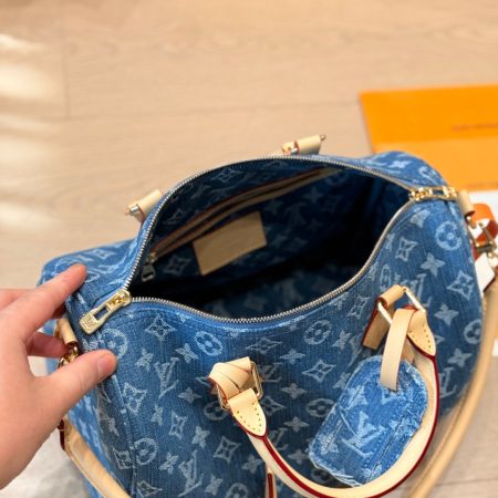 LV Speedy Soft 30 Monogram Denim Bag - Image 12