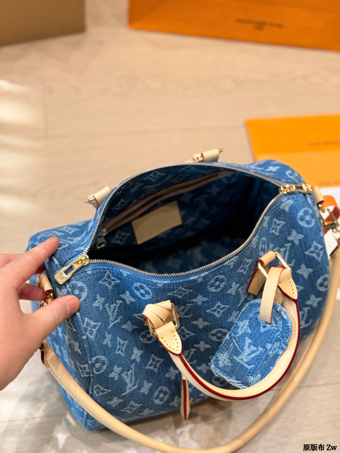 LV Speedy Soft 30 Monogram Denim Bag - Image 12