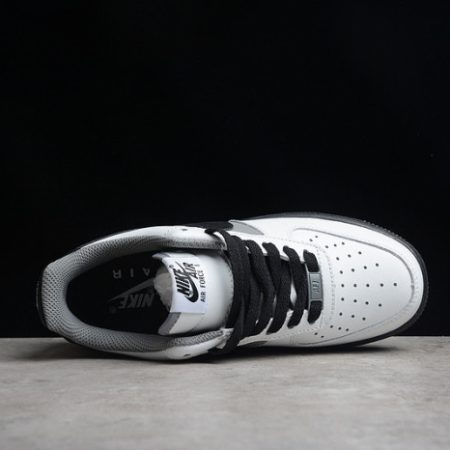Nike Air Force 1 Low White Dark Grey Black Shoes 553689-609 - Image 7