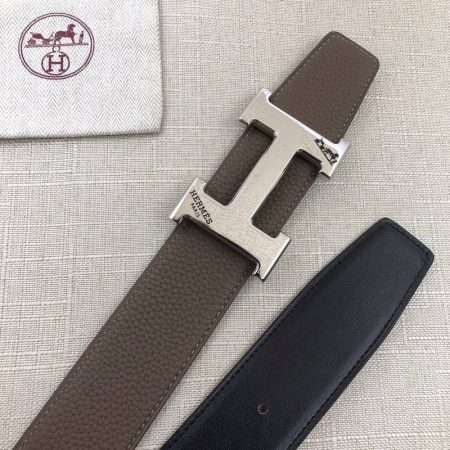 Hermes H Belt Buckle & Reversible Brown For Women, Women Belt 380MM - Image 2