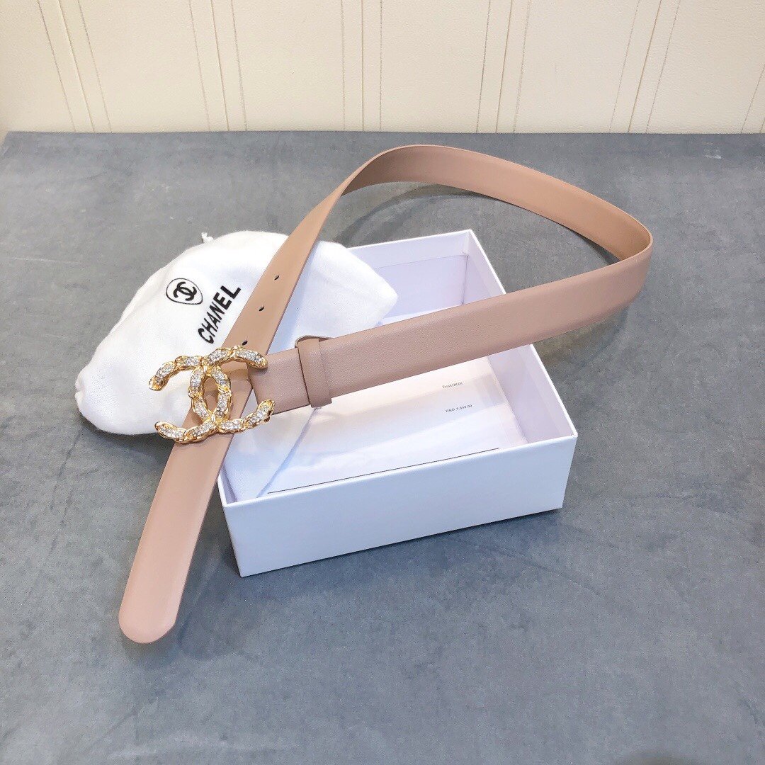 Chanel Belt With Double C Buckle Beige Women Belt 30MM - Image 1