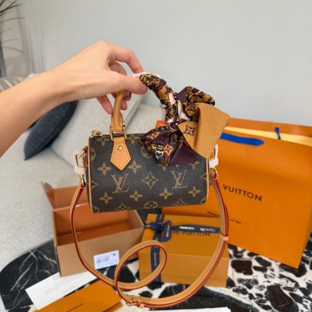 LV Nano Speedy Bag With Scarf - Image 3