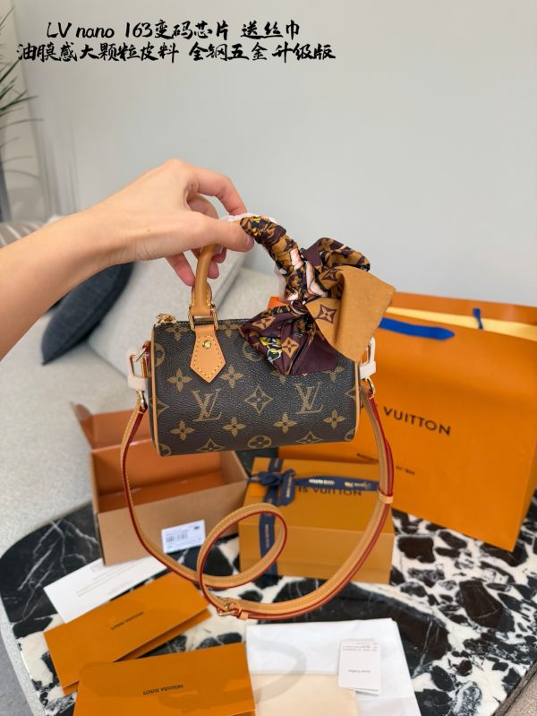 LV Nano Speedy Bag With Scarf