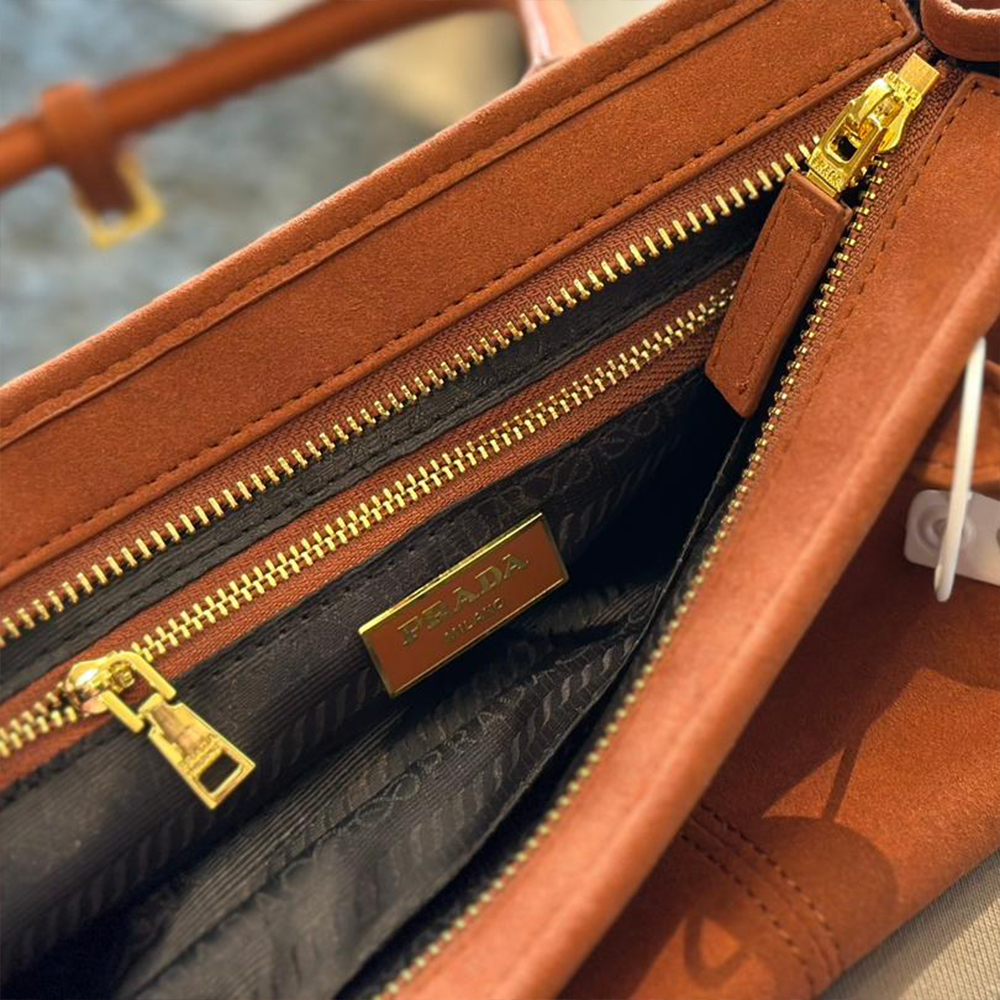 Prada Suede Tote Bag Soft-lux Handbag - Image 9