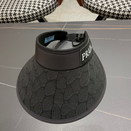 Prada Small Fragrant Wind Shade UV Protection Empty Top Hat  Sunhat - Image 2