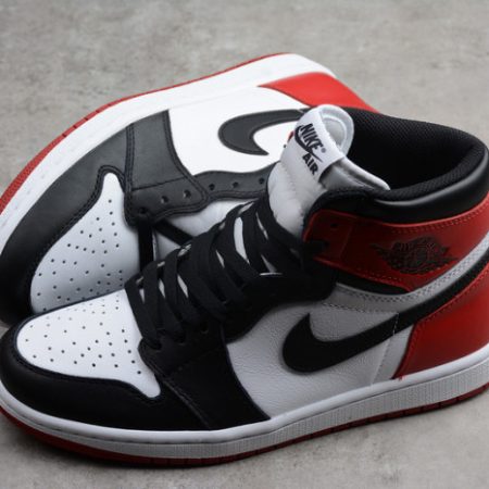 AIR JORDAN 1 High OG Black Toe white/ black-varsity red 555088-125 - Image 8
