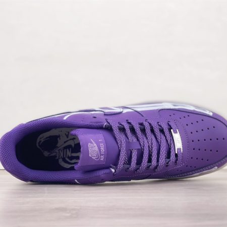 Nike Air Force 1 Low '07 QS Purple Skeleton Halloween CU8067-500 - Image 4
